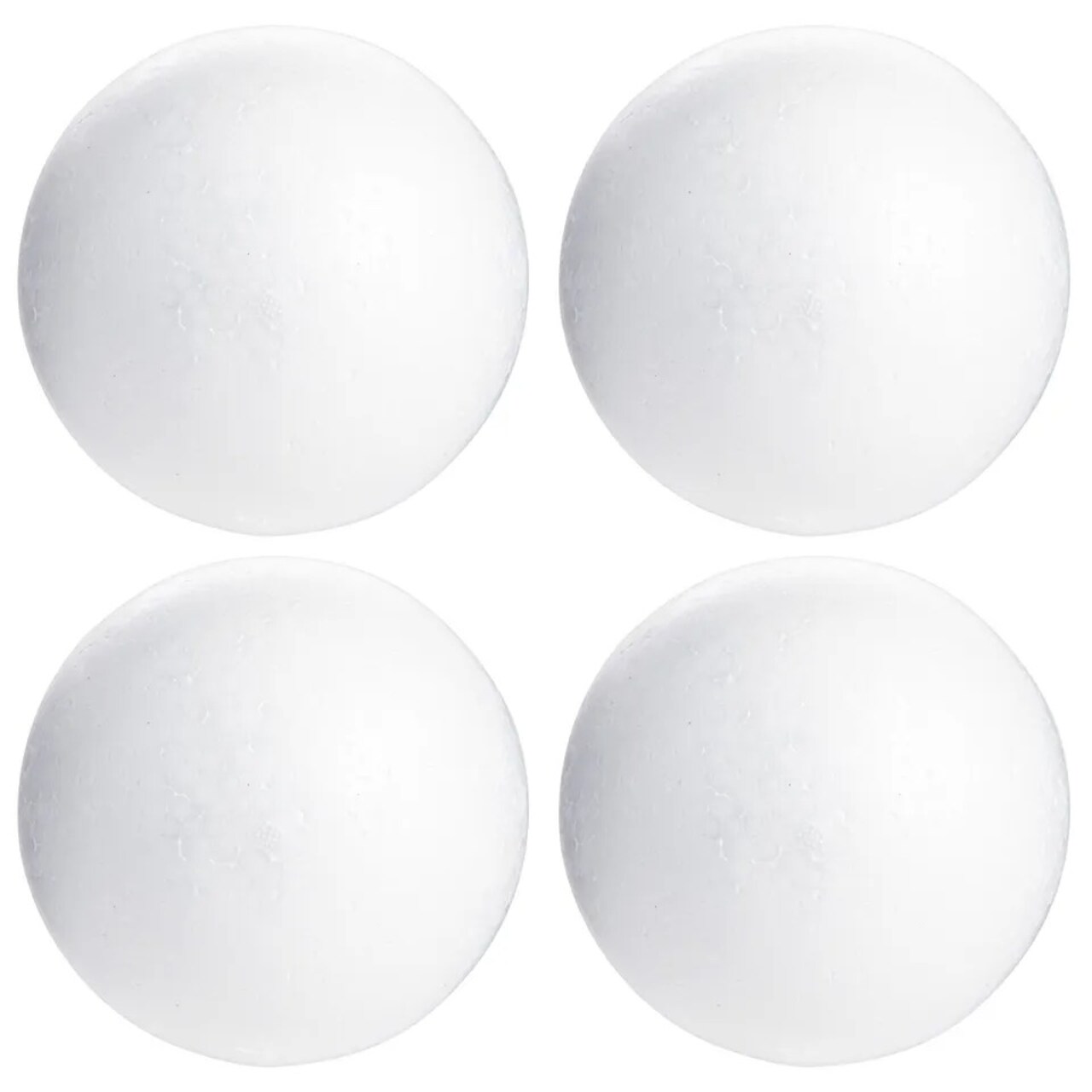 5 Inch Foam Balls for Crafts - 4 Pack Solid Spheres for Ornaments, DIY Projects